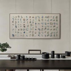 新中式客厅茶室装饰画碎瓷手工拼贴立体艺术画酒店墙壁画抽象挂画